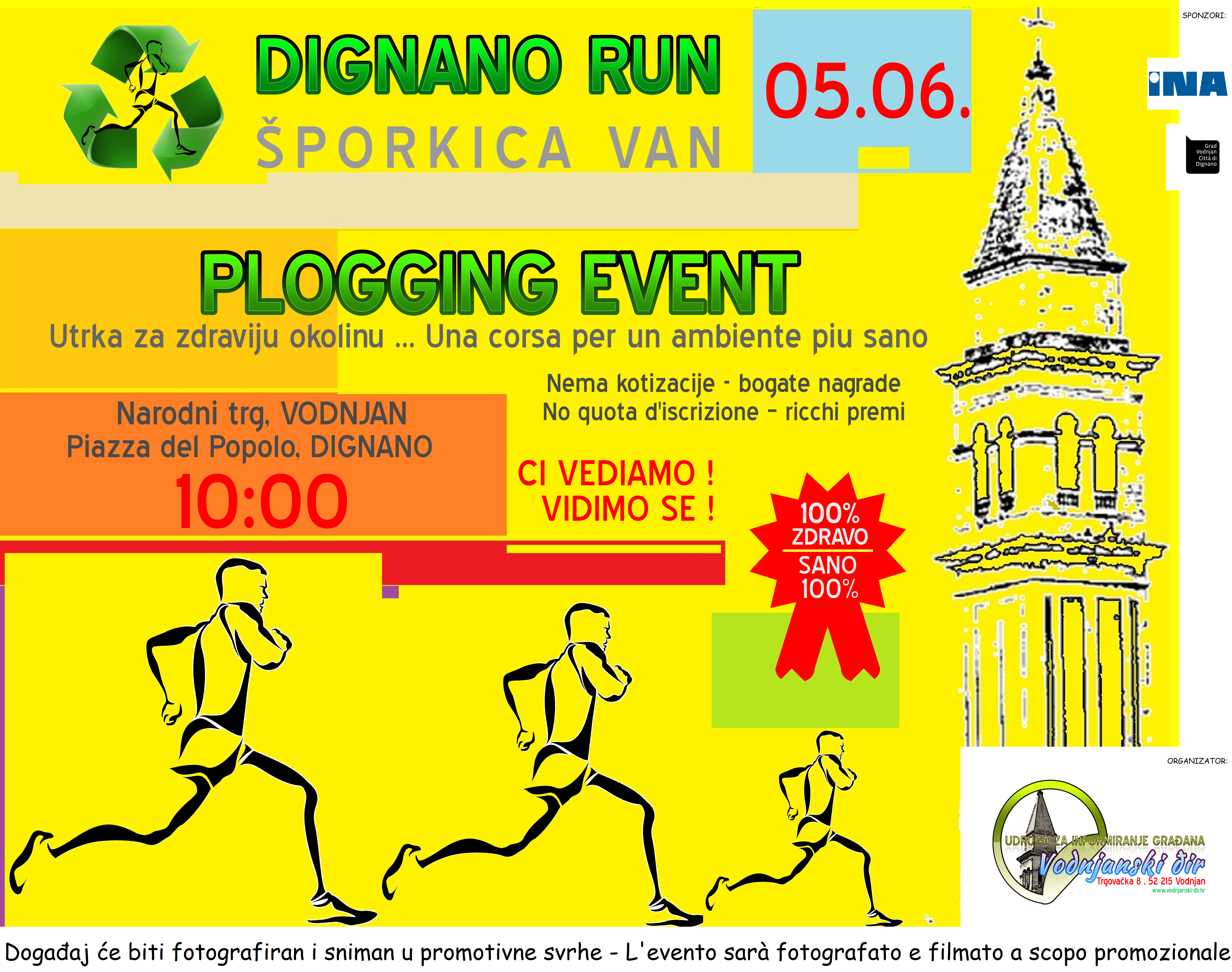 U sklopu 'Vodnjanskog đira' najavljena plogging utrka DIGNANO RUN – ŠPORKICA VAN